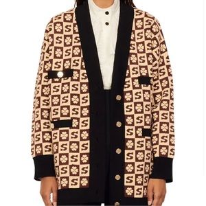 Sandro logo cardigan